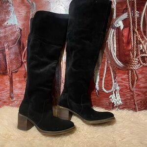 New Lucky Brand leather OTK boots